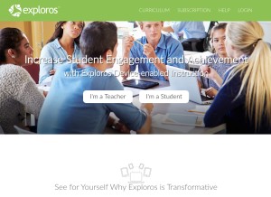 How exploros.com looks like on a tablet such as an iPad.