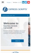 How express-scripts.ca looks like on a mobile device such as an iPhone.