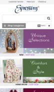 How expressionscatalog.com looks like on a mobile device such as an iPhone.