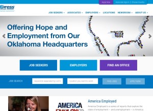 How expresspros.com looks like on a tablet such as an iPad.