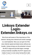 How extenderlinksys.info looks like on a mobile device such as an iPhone.