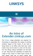 How extenderlinksyscom.com looks like on a mobile device such as an iPhone.
