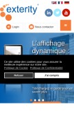 How exterity.com looks like on a mobile device such as an iPhone.