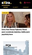 How extra.cz looks like on a mobile device such as an iPhone.