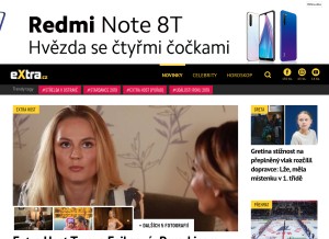 How extra.cz looks like on a tablet such as an iPad.