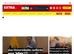 How extra.ec looks like on a tablet such as an iPad.