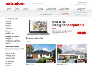 How extradom.pl looks like on a tablet such as an iPad.