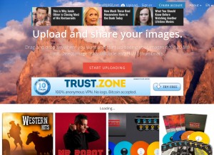 How extraimage.net looks like on a tablet such as an iPad.