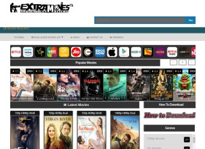 How extramovies.guru looks like on a tablet such as an iPad.