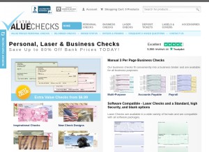 How extravaluechecks.com looks like on a tablet such as an iPad.