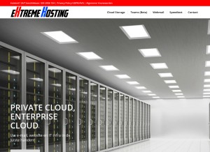 How extremehosting.nl looks like on a tablet such as an iPad.