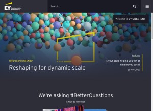 How ey.com looks like on a tablet such as an iPad.