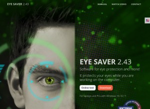 How eye-saver.net looks like on a tablet such as an iPad.