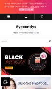 How eyecandys.com looks like on a mobile device such as an iPhone.