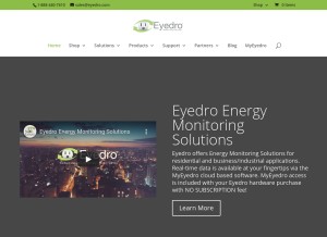 How eyedro.com looks like on a tablet such as an iPad.