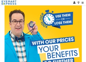 How eyemartexpress.com looks like on a tablet such as an iPad.