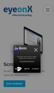 How eyeonx.ch looks like on a mobile device such as an iPhone.
