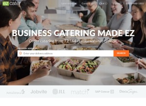 How ezcater.com looks like on a tablet such as an iPad.