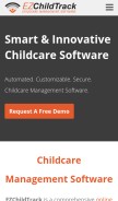 How ezchildtrack.com looks like on a mobile device such as an iPhone.
