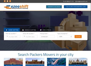 How ezeeshift.com looks like on a tablet such as an iPad.