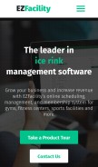 How ezfacility.com looks like on a mobile device such as an iPhone.
