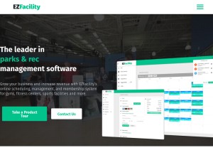 How ezfacility.com looks like on a tablet such as an iPad.