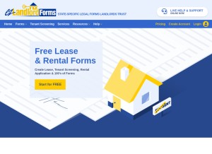 How ezlandlordforms.com looks like on a tablet such as an iPad.
