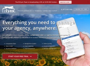 How ezlynx.com looks like on a tablet such as an iPad.