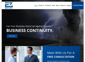 How ezmsp.com looks like on a tablet such as an iPad.
