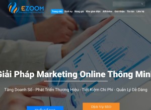 How ezoom.vn looks like on a tablet such as an iPad.