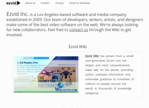 How ezvid.com looks like on a tablet such as an iPad.