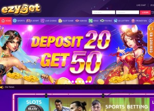 How ezyget.com looks like on a tablet such as an iPad.