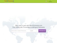 Desktop screenshot for howtopronounce.com