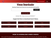 Desktop screenshot for vimeotomp4.com