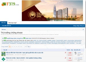How f319.com looks like on a tablet such as an iPad.