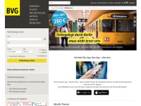 Desktop screenshot for bvg.de