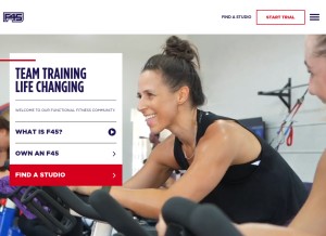 How f45training.com looks like on a tablet such as an iPad.