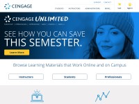 Desktop screenshot for cengagebrain.com
