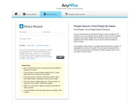 Desktop screenshot for anywho.com