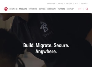 How f5.com looks like on a tablet such as an iPad.