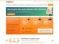 Desktop screenshot for cyon.ch