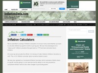 Desktop screenshot for inflationdata.com