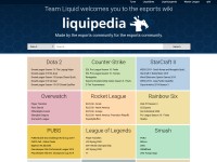 Desktop screenshot for liquipedia.net