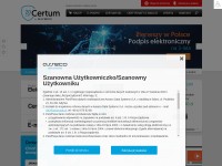 Desktop screenshot for certum.pl