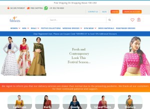 How fabanza.com looks like on a tablet such as an iPad.