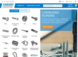 How fabory.com looks like on a tablet such as an iPad.