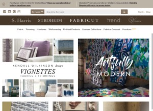 How fabricut.com looks like on a tablet such as an iPad.