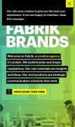 How fabrikbrands.com looks like on a mobile device such as an iPhone.