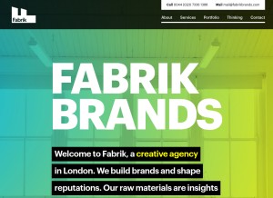 How fabrikbrands.com looks like on a tablet such as an iPad.