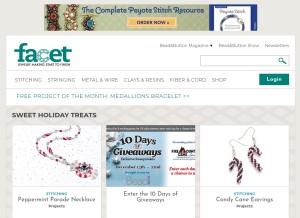 How facetjewelry.com looks like on a tablet such as an iPad.